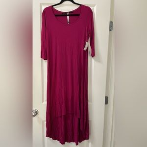 Kensie High Low Berry Maxi Dress size M